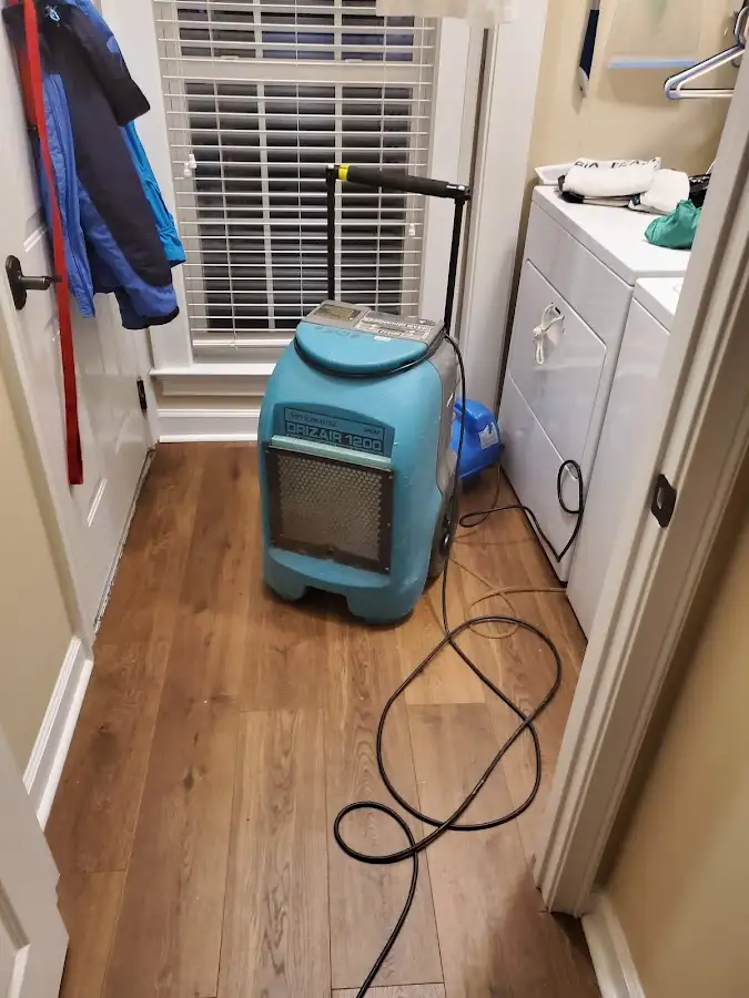 Commercial dehumidifier deployed for Flood Damage Cleanup in Torrance